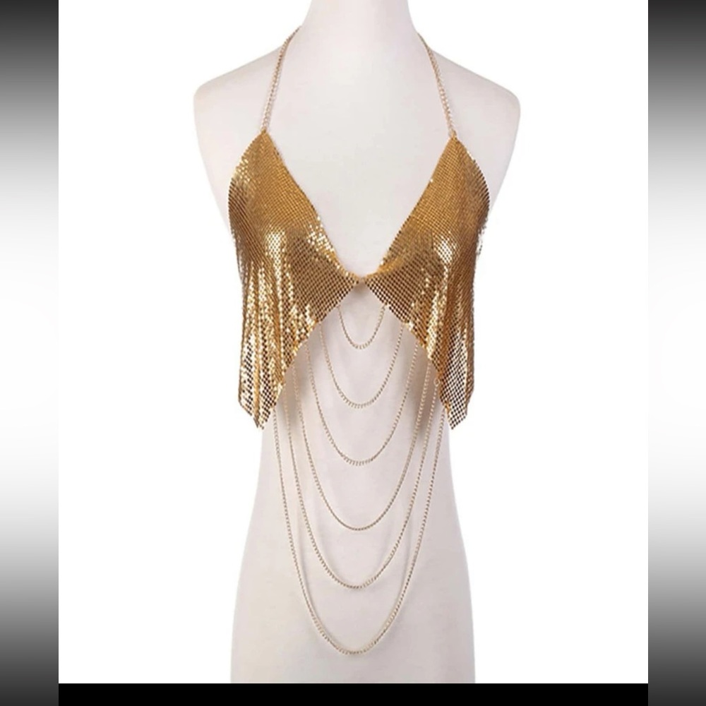 Gold body chain